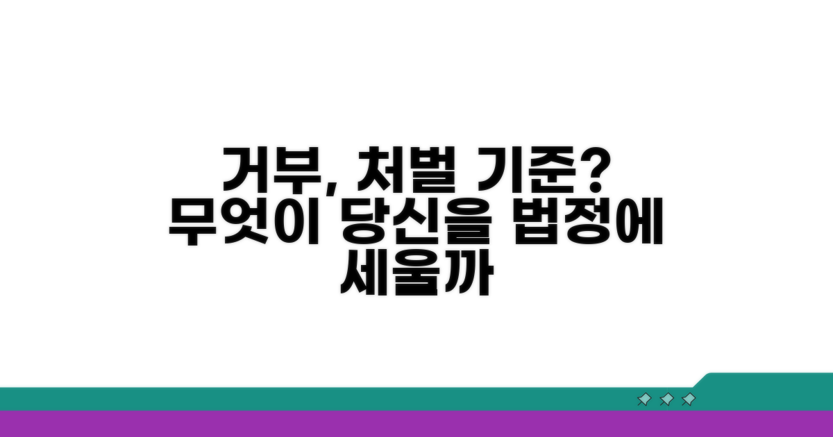 거부 시 법적 처벌 기준은?