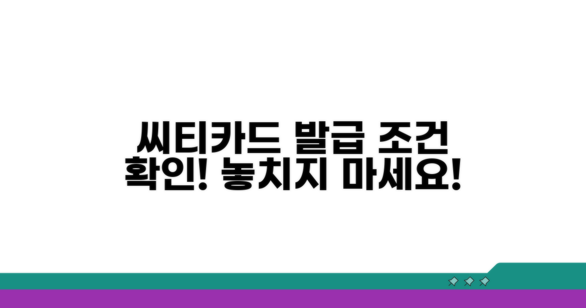 씨티카드 발급 조건 확인