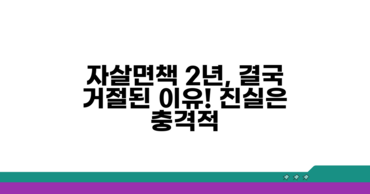 자살면책 2년 지났는데 거절이유