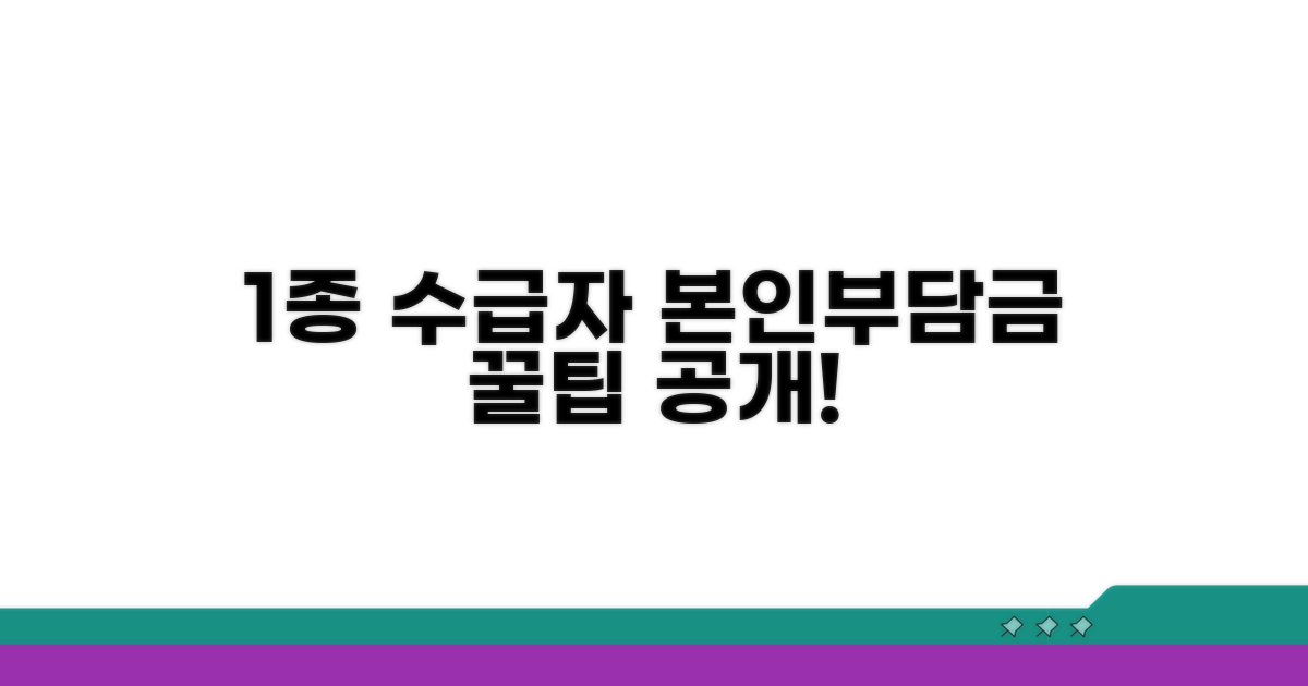 1종 수급자 본인부담금 이해