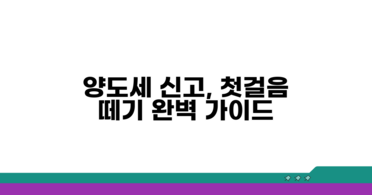양도소득세 신고, 무엇부터?