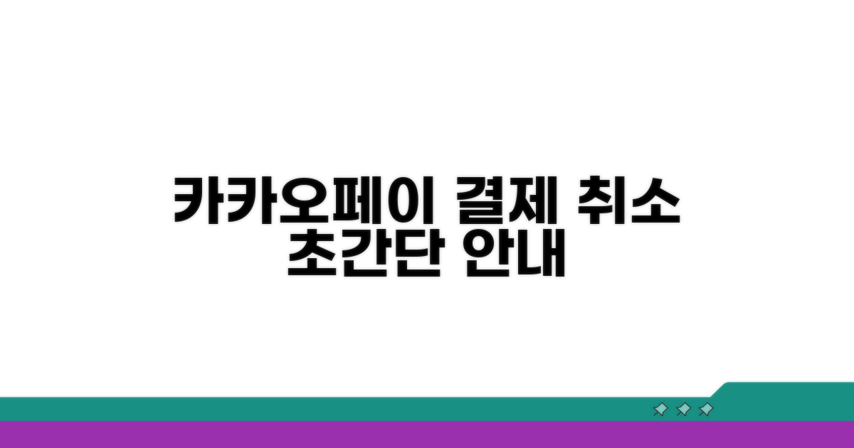 카카오페이 결제 취소 방법