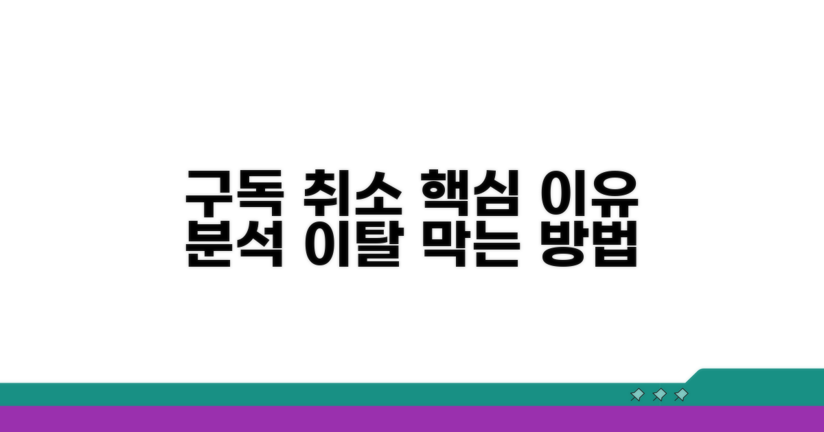 인기 구독 취소 사유 분석