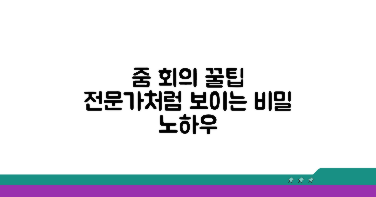 줌 회의, 전문가처럼 보이는 꿀팁