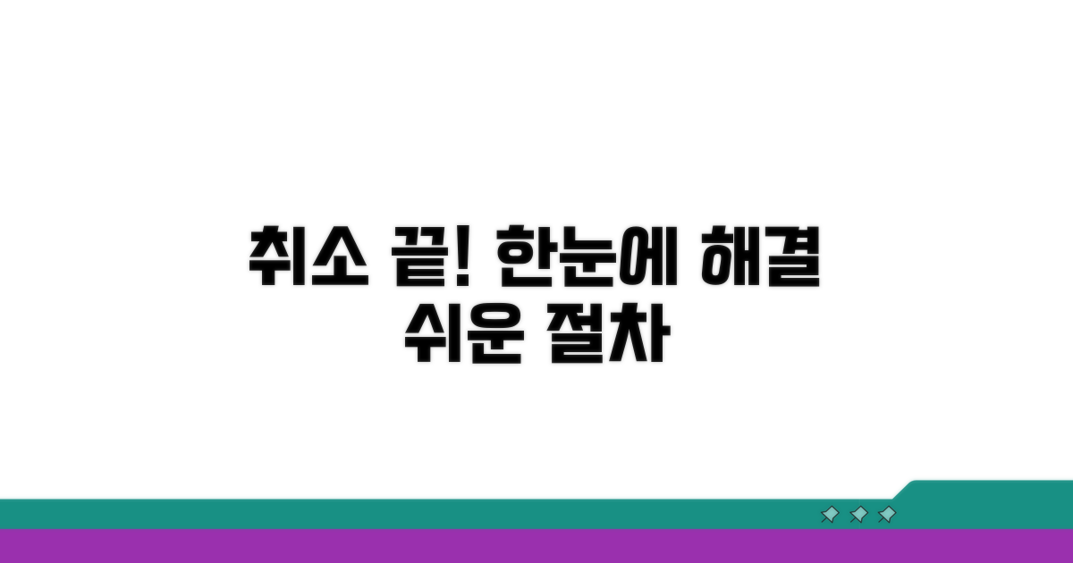 취소 절차 한눈에 따라하기