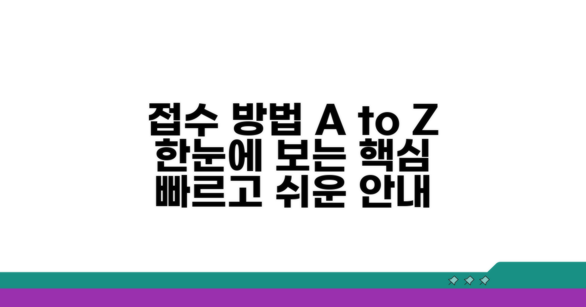 접수 방법, 한눈에 알아보는 가이드