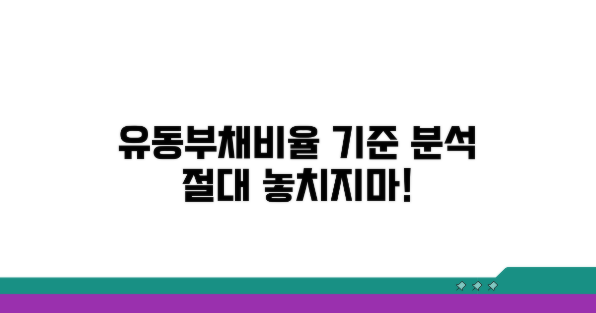 유동비율 부채비율 기준 분석