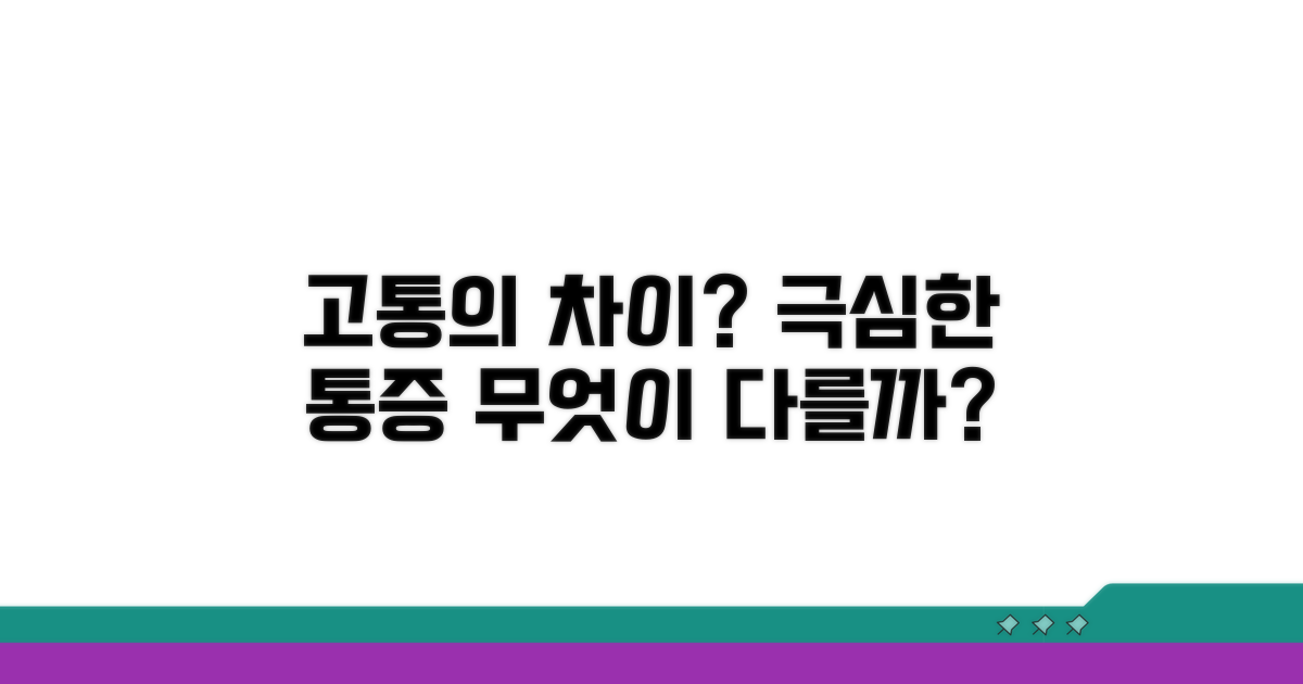 극심한 통증, 어떻게 다를까?