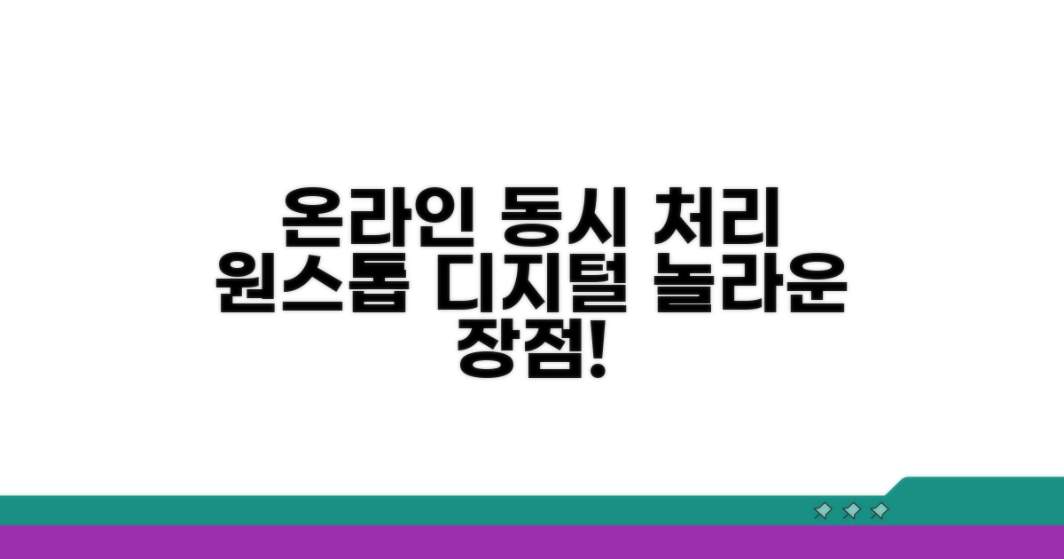 온라인 동시 처리, 디지털 원스톱 장점