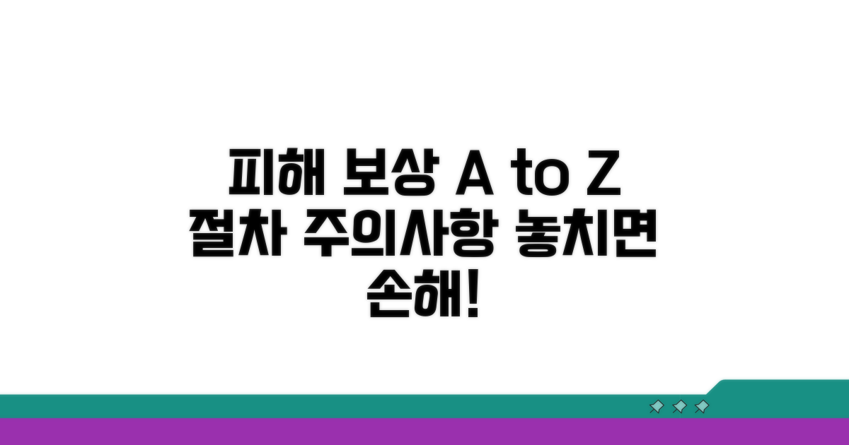 피해 보상 절차와 주의사항