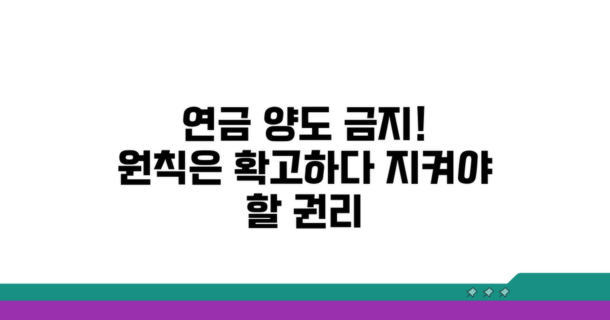 연금 수급권 양도 금지 기본 원칙