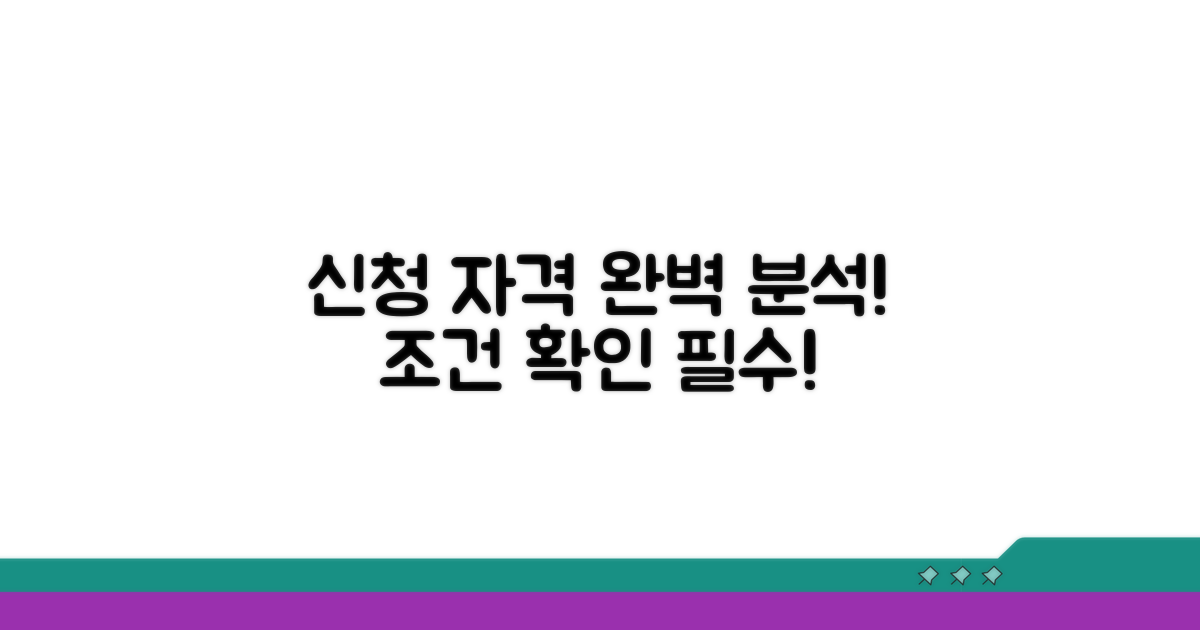 신청 자격 및 조건 상세 분석