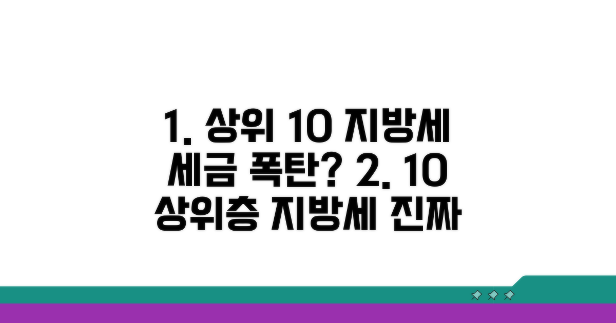 상위 10% 지방세 부담 상세 분석