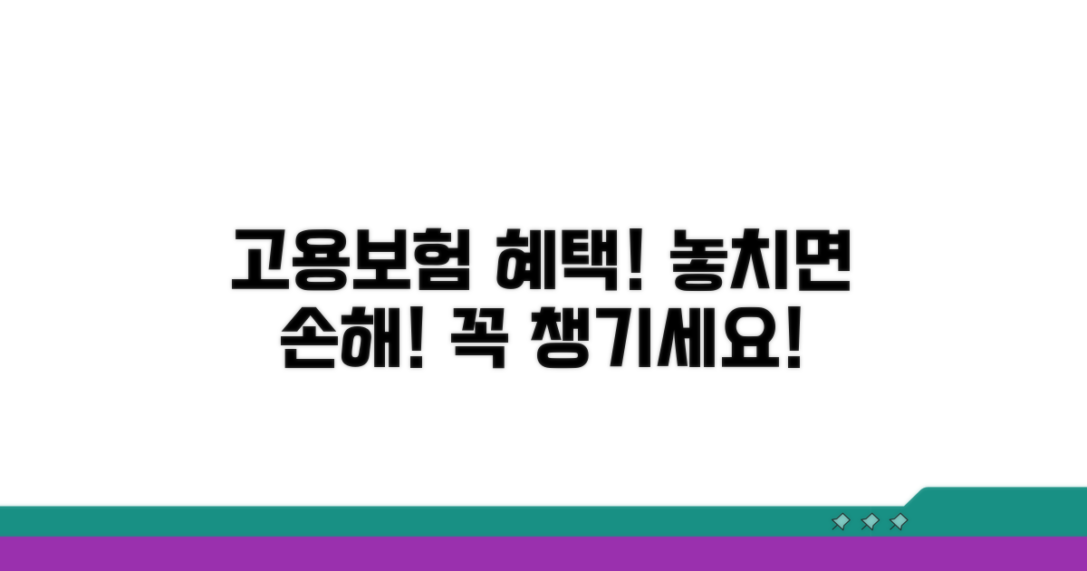 고용보험 혜택, 놓치지 마세요