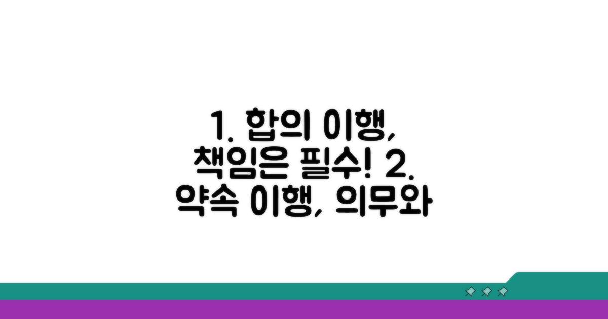 합의 내용 이행 의무와 책임