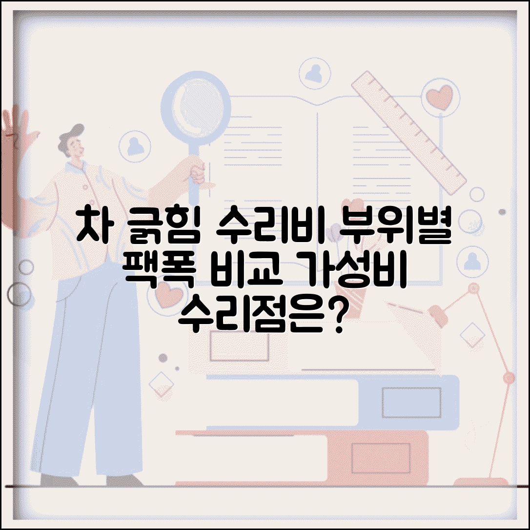 차 긁힘 수리비 실제 사례 | 부위별 비용 비교 및 합리적인 수리점 찾기