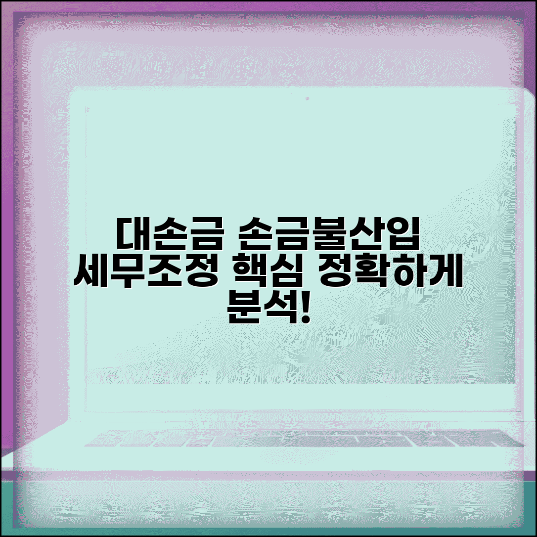 대손금 손금불산입 조정 | 대손금 부인 세무조정 방법