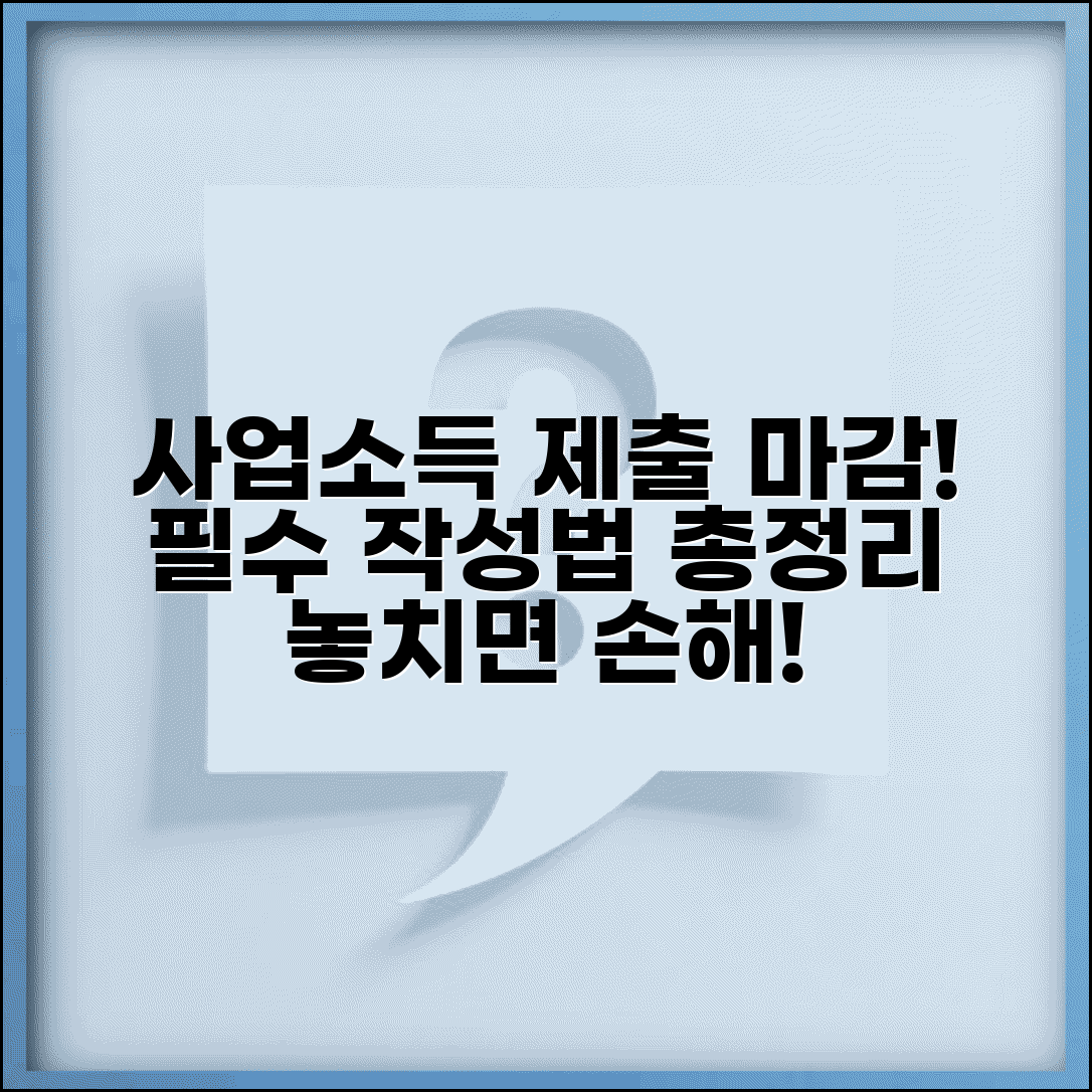 사업소득 지급명세서 제출기한 | 사업소득 지급명세서 제출 마감일과 작성법