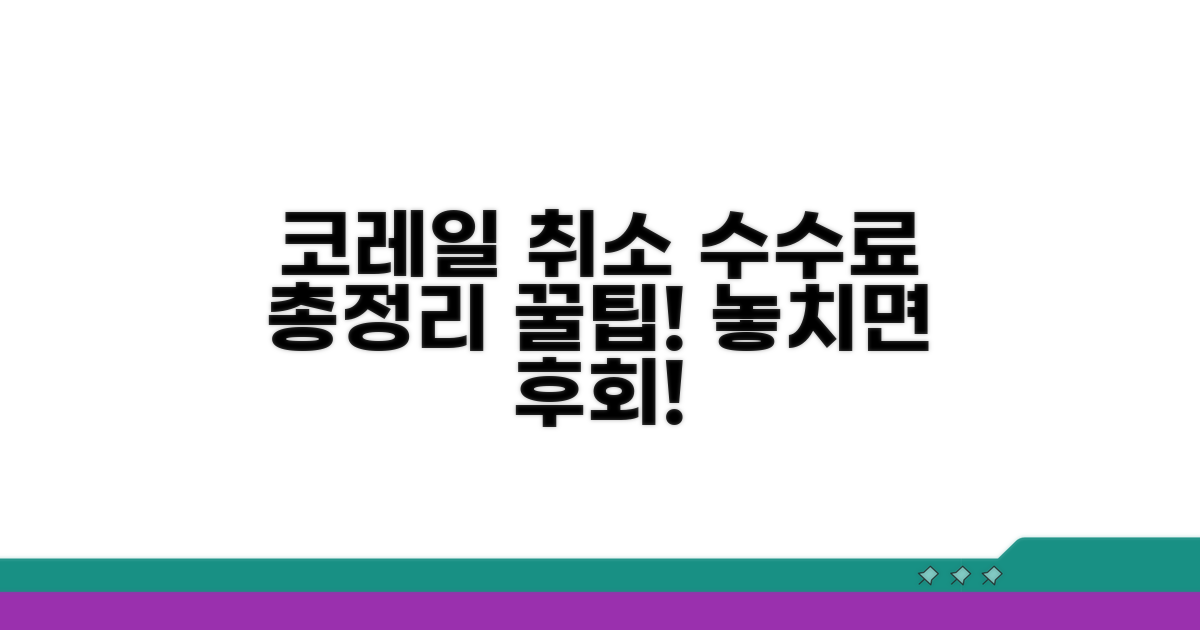코레일 취소 수수료 총정리