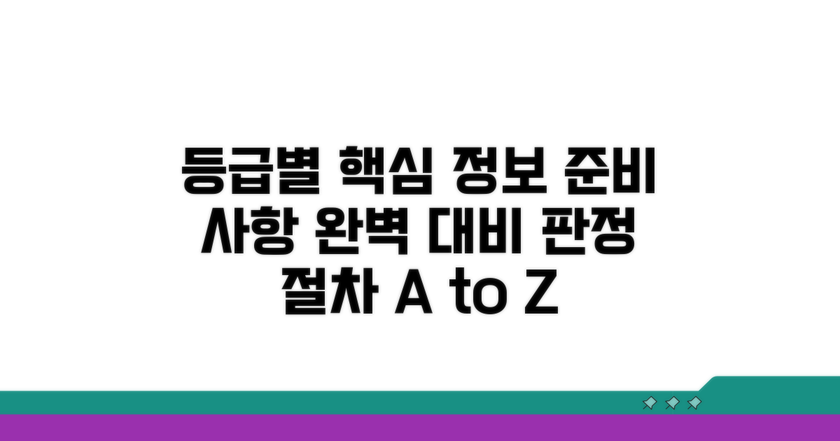 등급별 판정 절차와 준비 사항