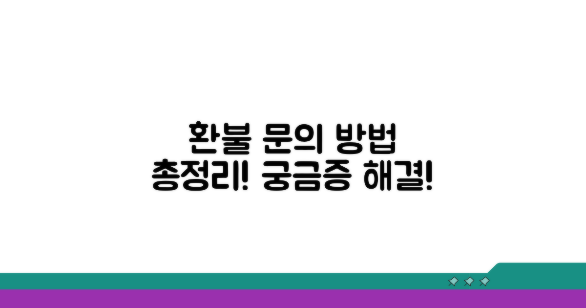환불 및 문의 방법 안내