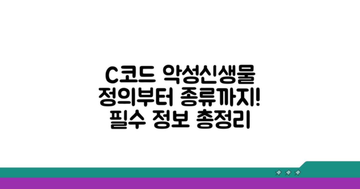 C코드 악성신생물 정의와 종류