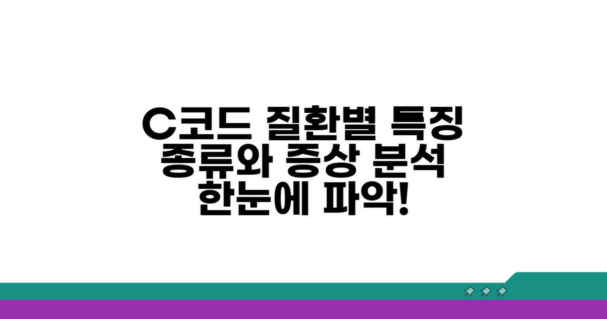 주요 C코드 질환별 특징 분석