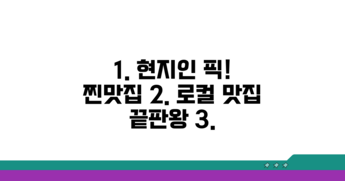 현지인이 추천하는 맛집 리스트