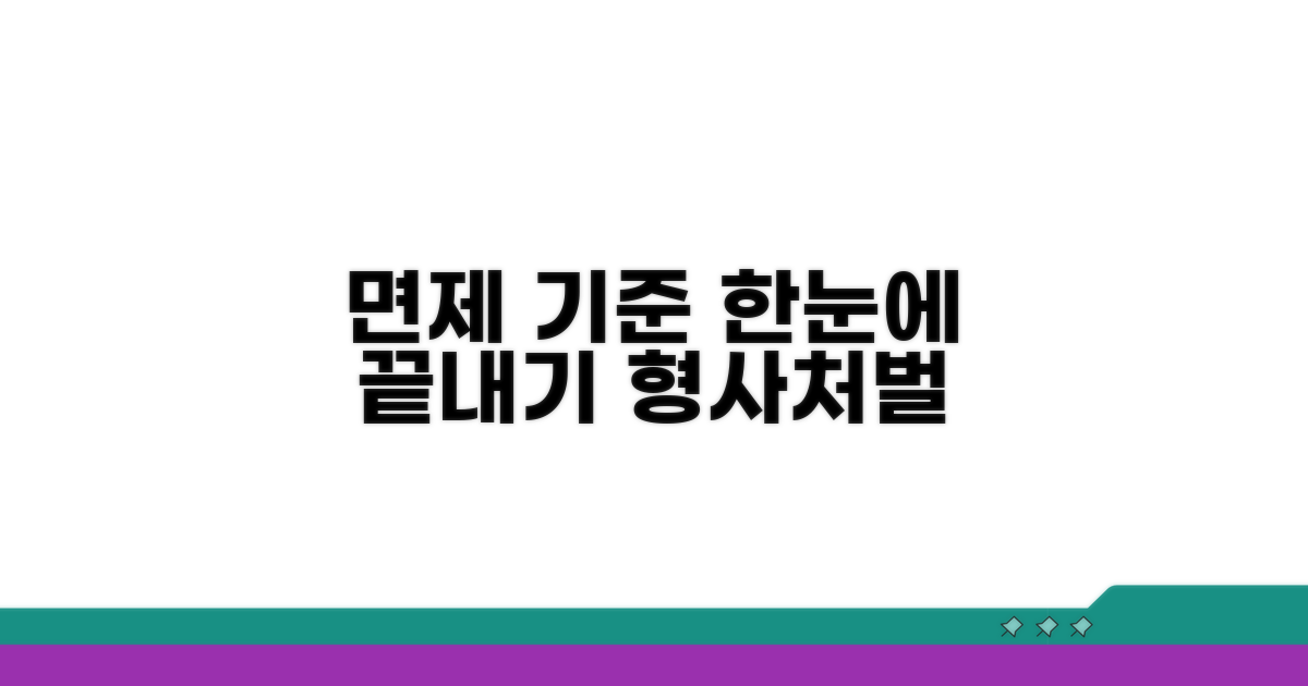 형사처벌 면제 기준 한눈에