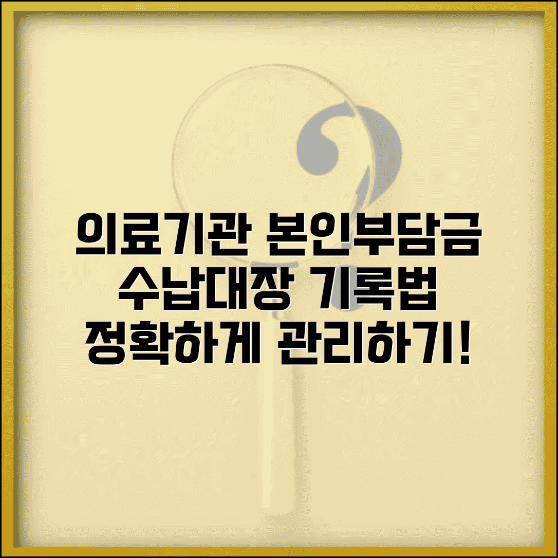 본인부담금 수납대장 관리 | 의료기관 본인부담금 수납 기록 방법