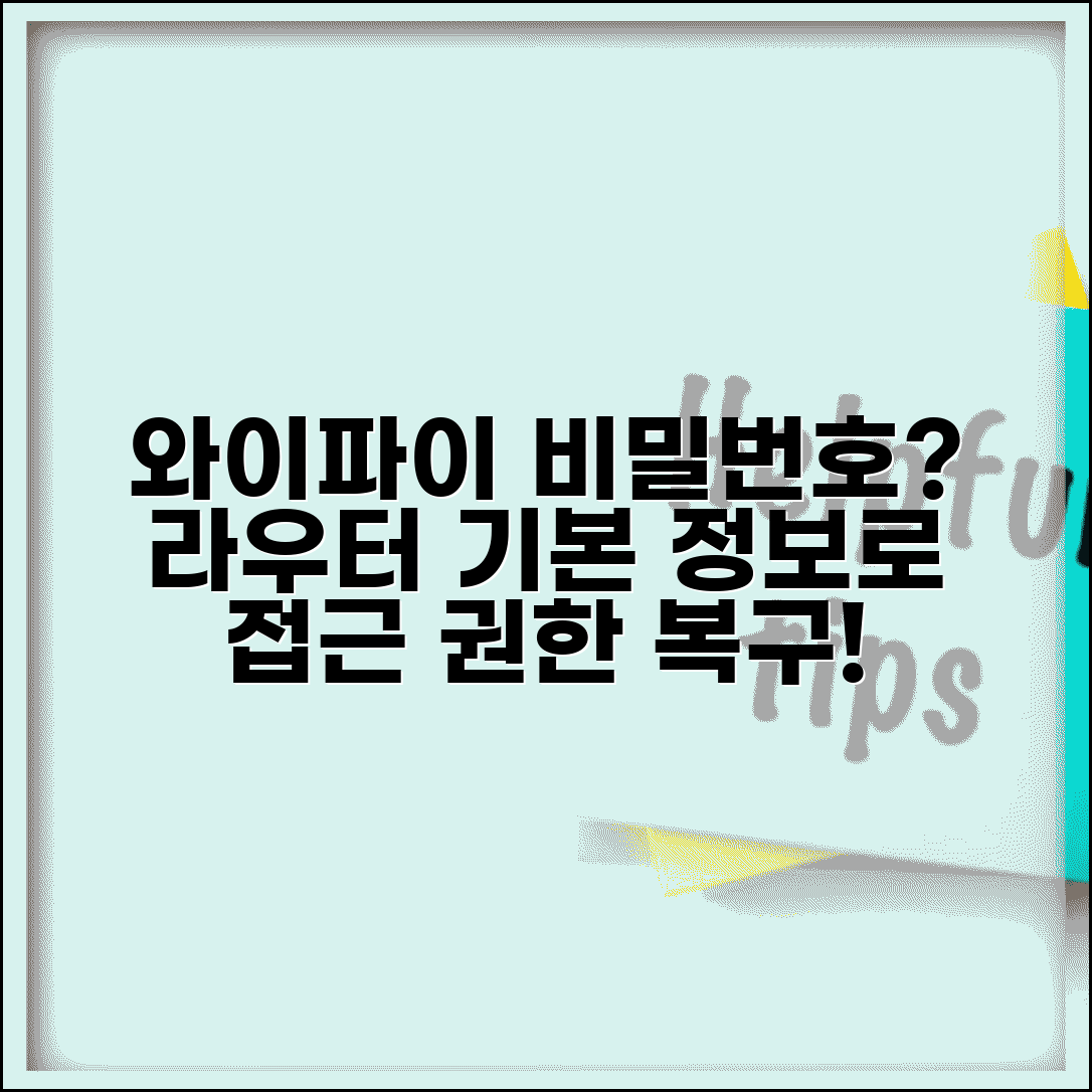 와이파이 공유기 비밀번호 찾기 분실 | 무선 라우터 기본 정보 확인하고 접근 권한 복구