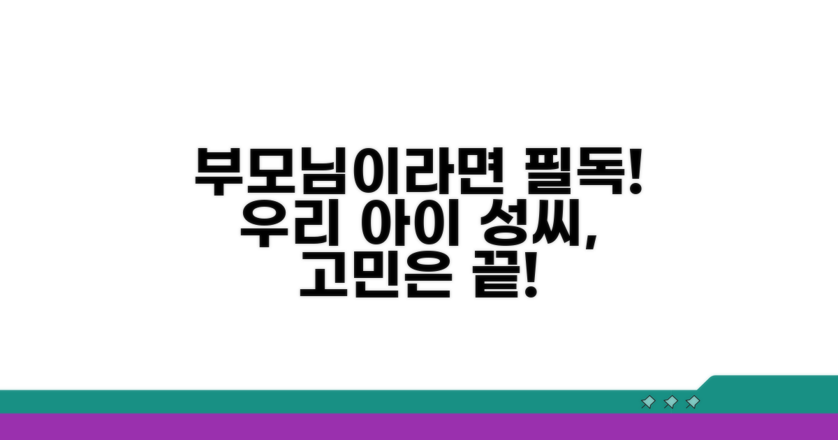자녀에게 물려줄 성씨, 신중하게 선택하세요