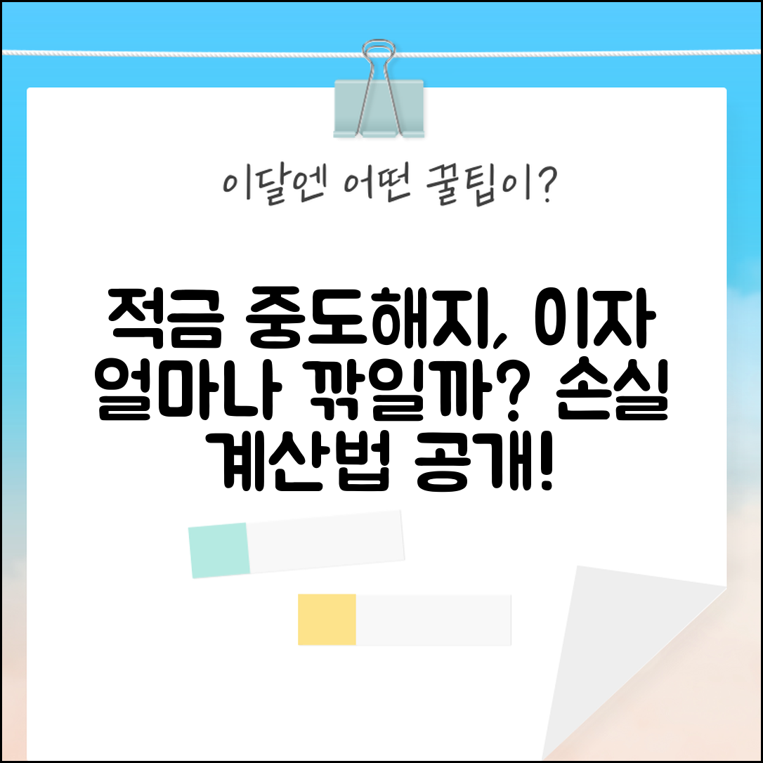 적금 중도해지하면 이자 얼마나 손해 보나요 | 적금 해지 | 이자 손실 | 계산법