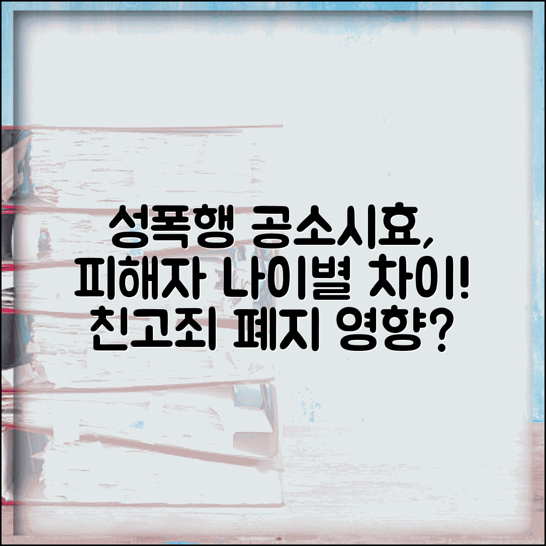 성폭행 공소시효 피해자 연령별 차이 | 미성년자 보호규정 | 친고죄 폐지 영향