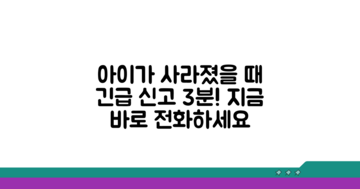 아이가 사라졌을 때 긴급 조치