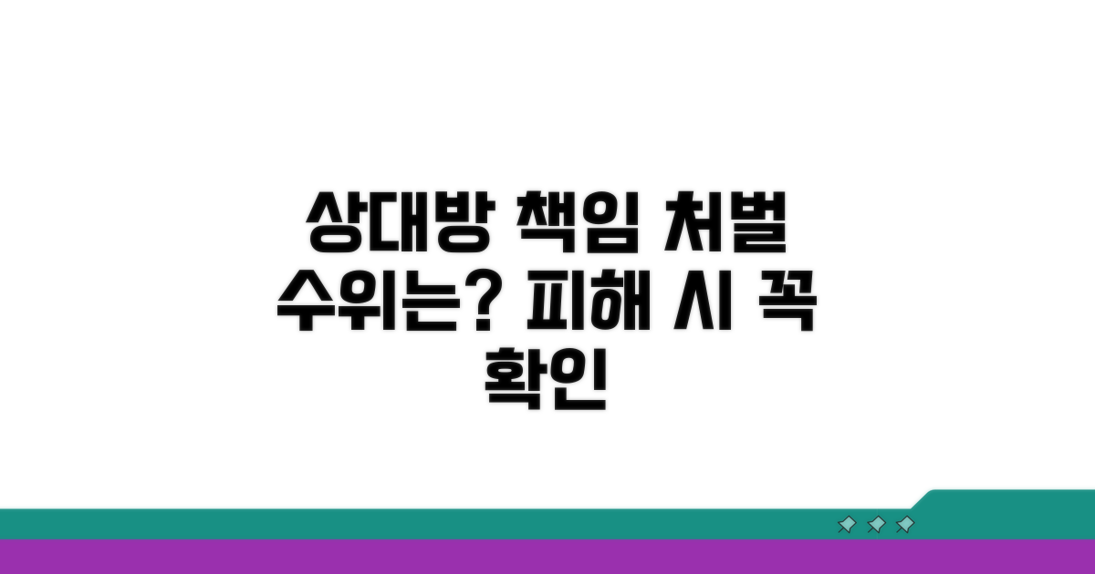 상대방 법적 책임과 처벌 수위