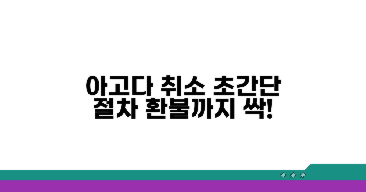 아고다 예약 취소 절차 완벽 정리
