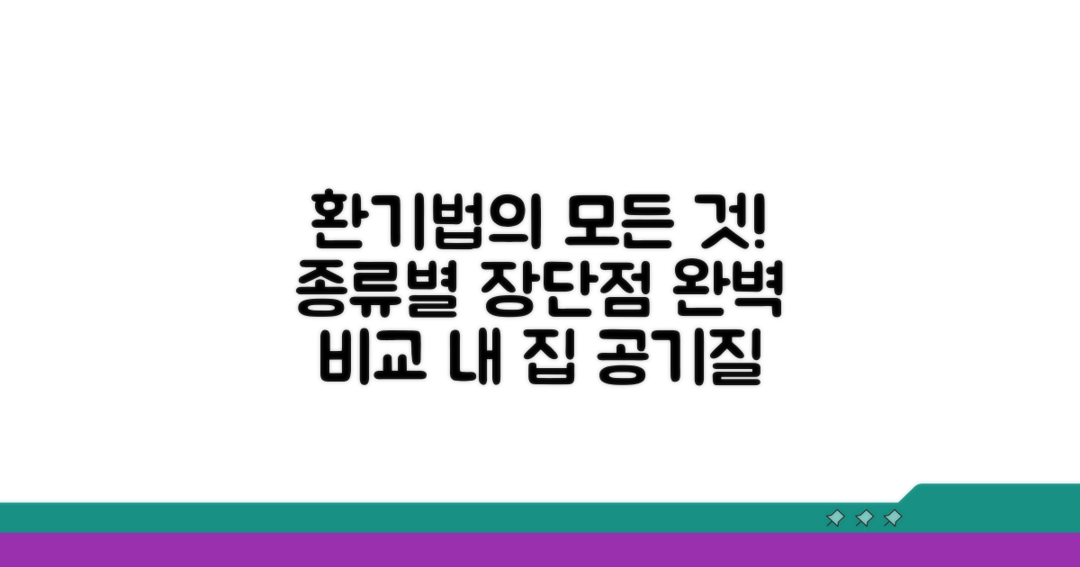 효과적인 환기법, 종류별 장단점 비교