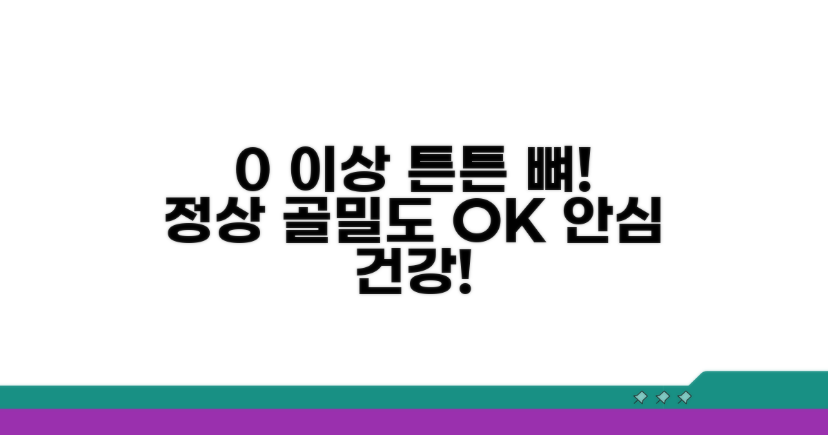 0 이상: 정상 골밀도 안심!