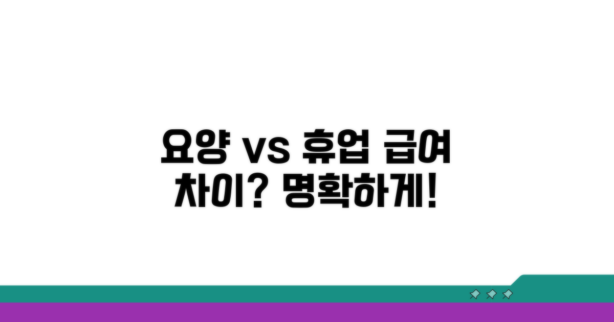 요양급여와 휴업급여, 무엇이 다를까?