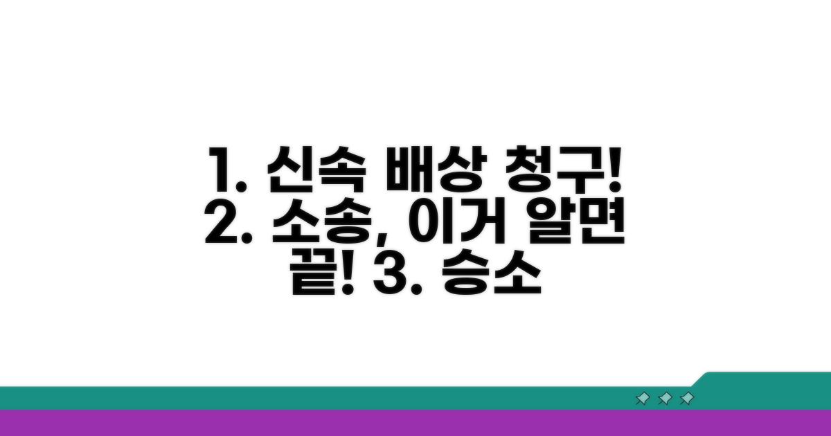 신속한 배상 청구, 소송 시 고려사항