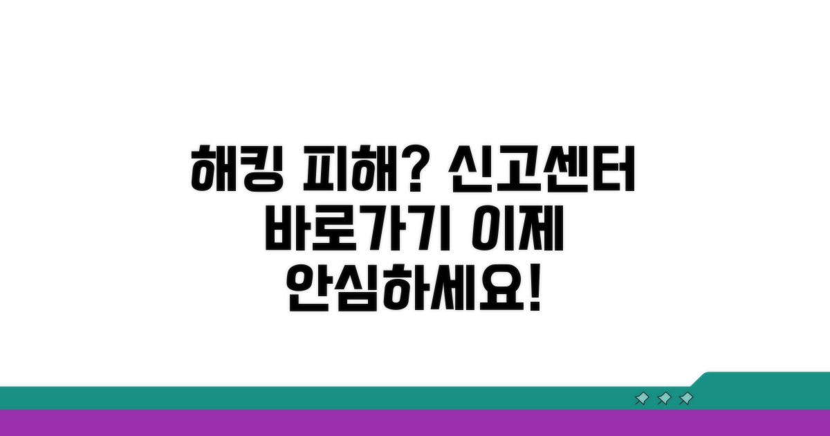 해킹 피해 신고센터 바로가기