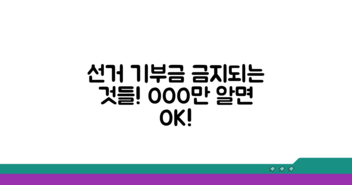 선거 기부금, 무엇이 금지될까?