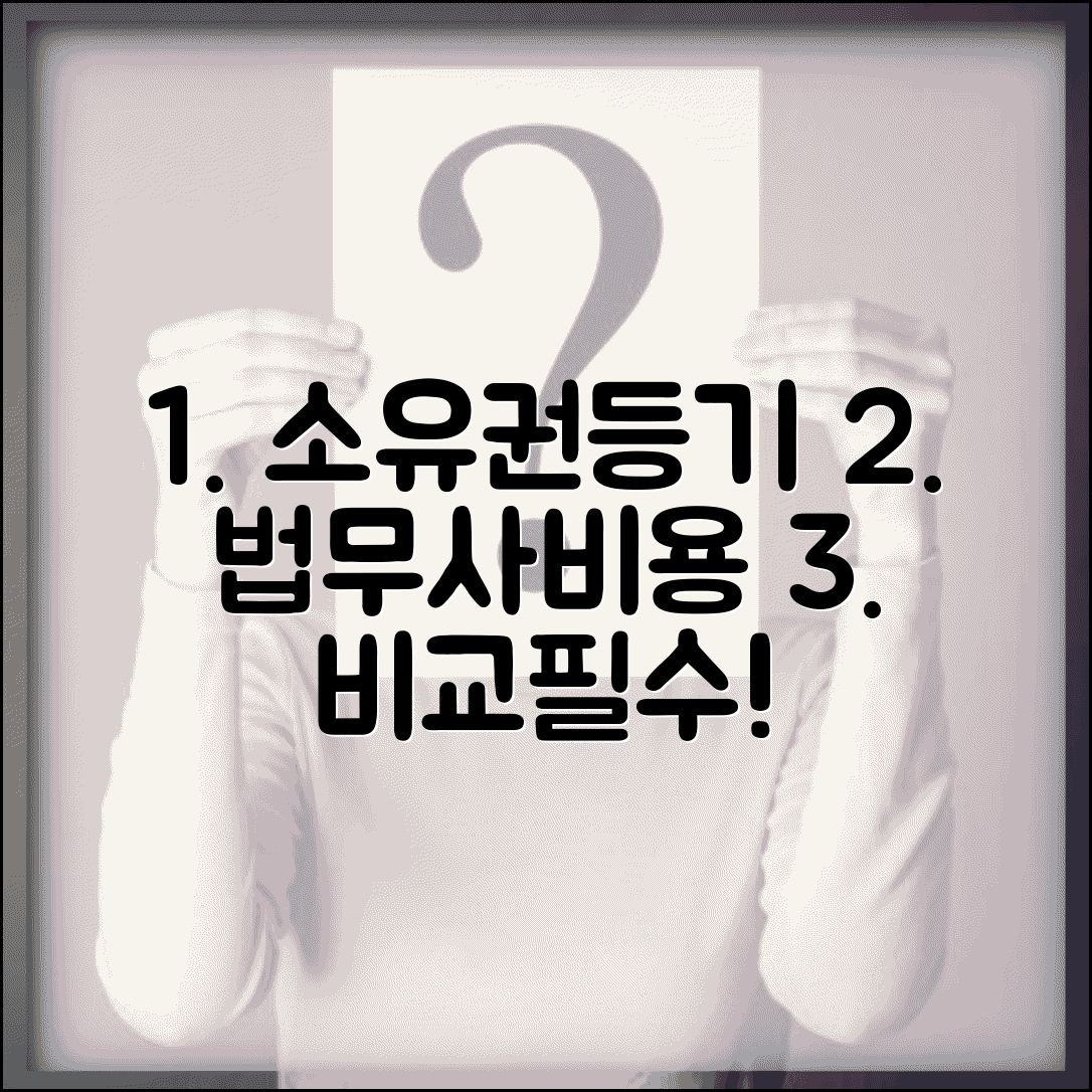 소유권이전등기 법무사 선임 | 소유권이전등기 법무사 비용 비교