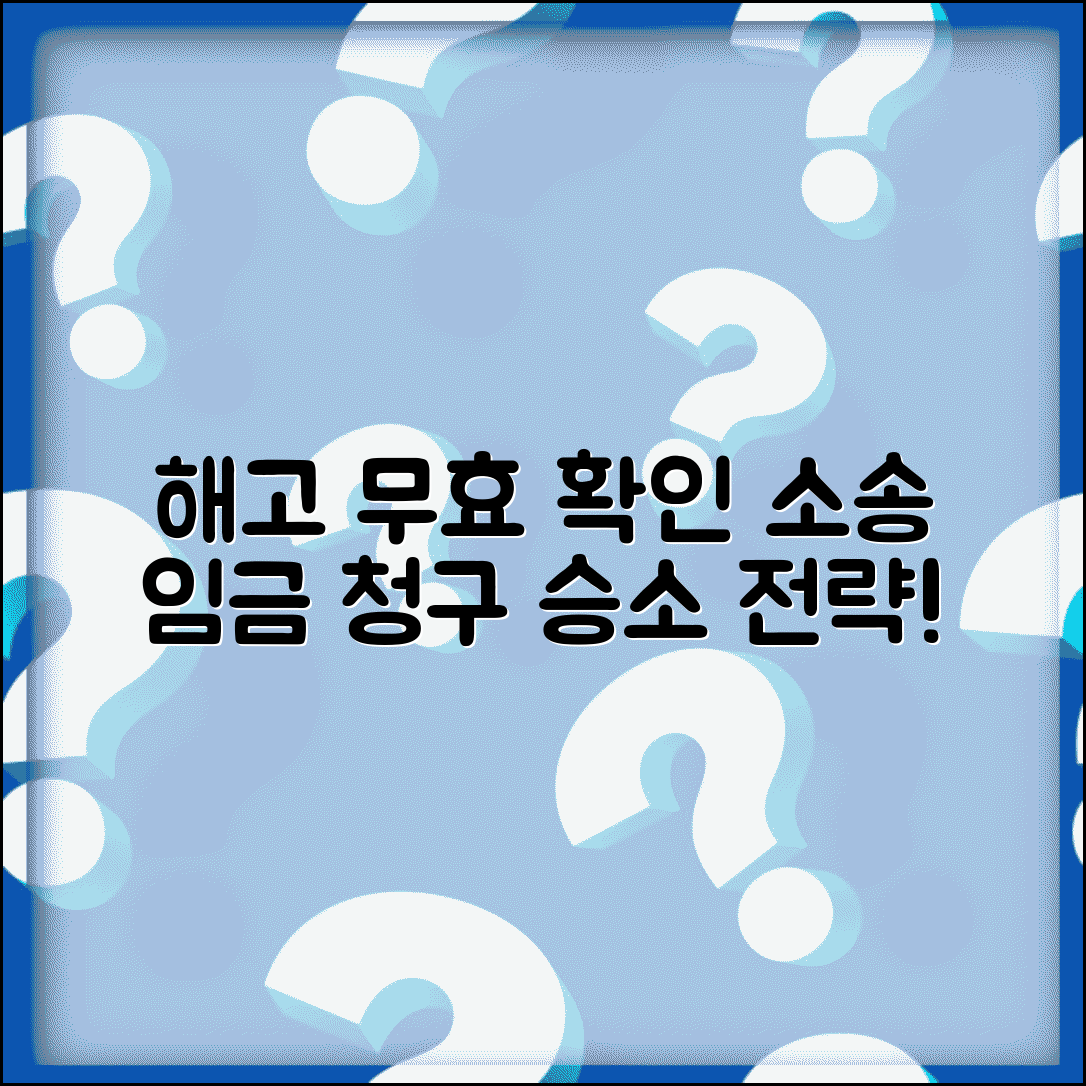 해고 무효 확인 소송 | 민사소송 해고 무효 확인과 임금 지급 청구