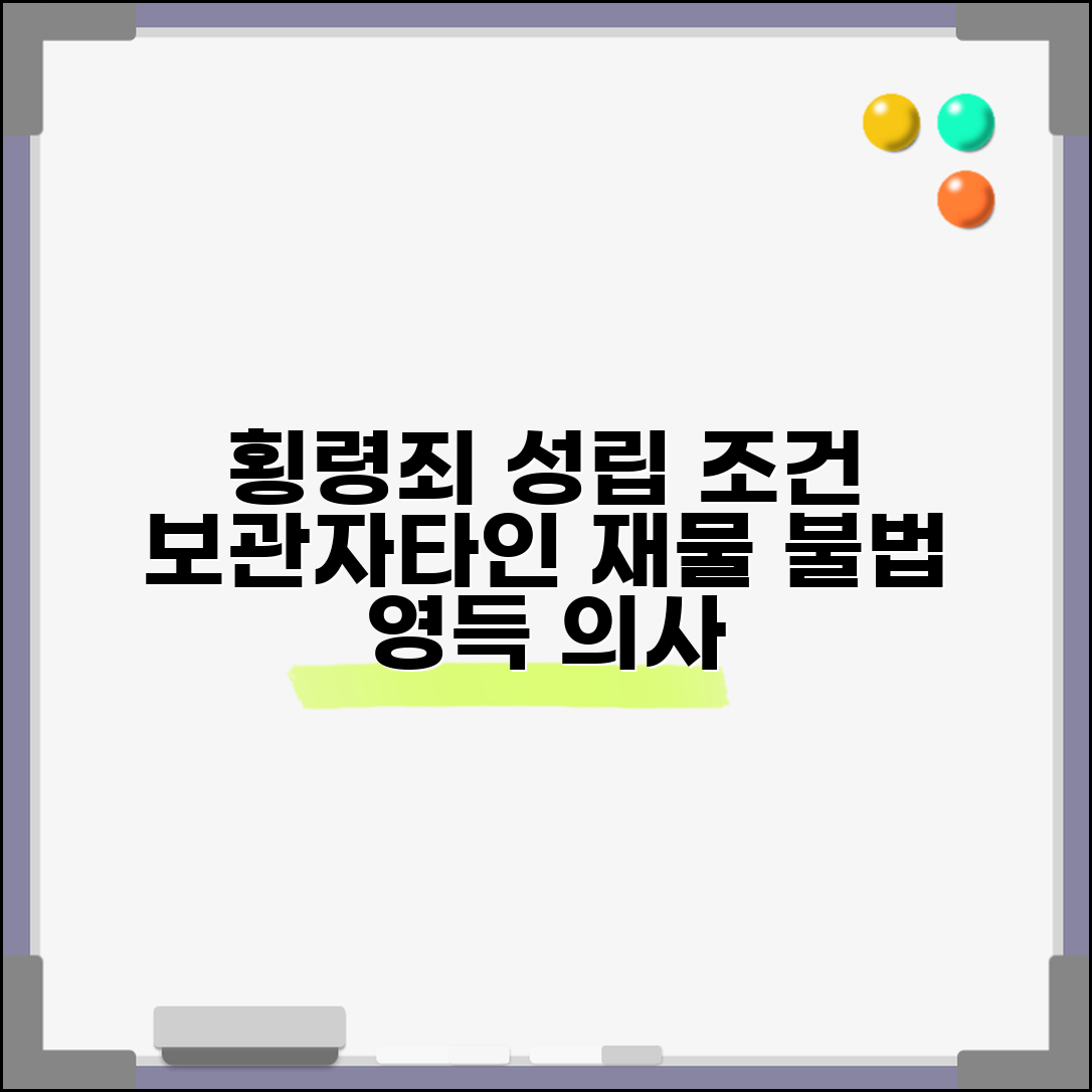 업무상 횡령죄 성립요건 | 보관자/타인 재물/불법 영득 의사 기준