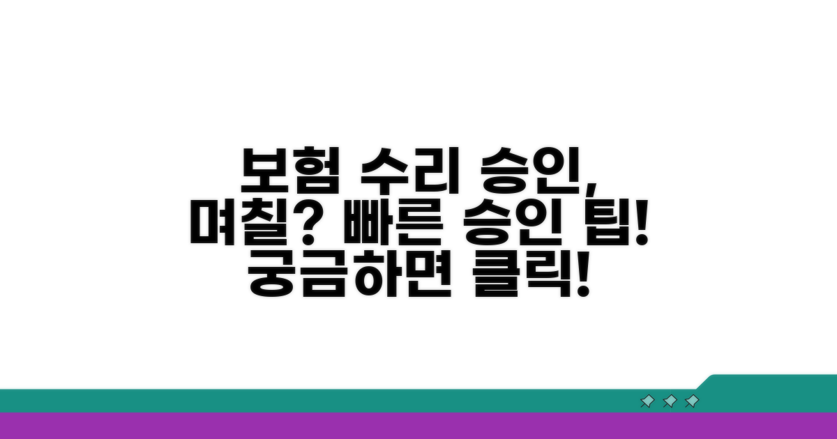 보험 수리 승인, 며칠 걸릴까?
