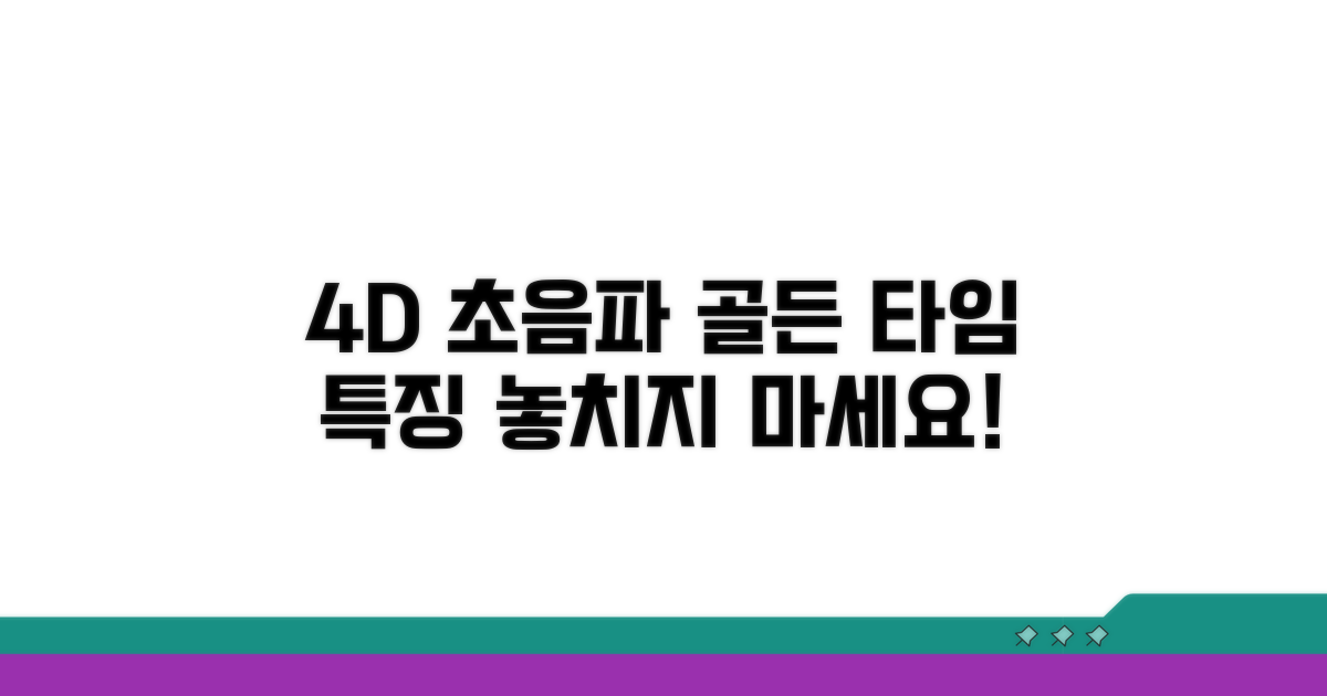 4D 초음파 황금시기와 특징