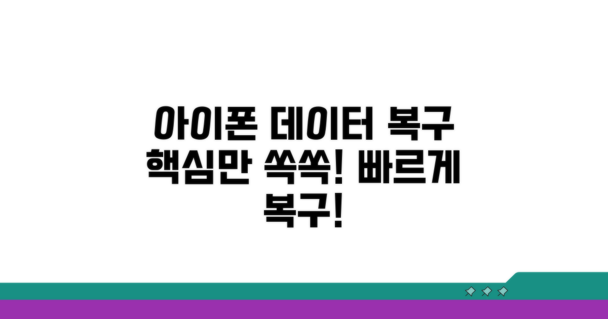 아이폰 데이터 복구 핵심 가이드