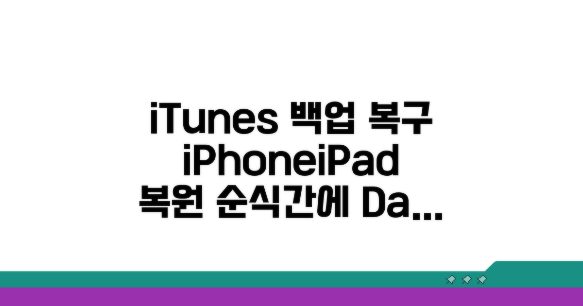 iTunes 백업으로 복구하는 방법